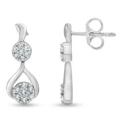 0.50 Carat Lab Diamond Drop Earrings Gift Box Set