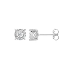0.50 Carat Lab Diamond Halo Necklace Set