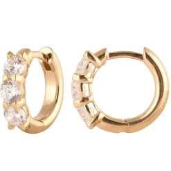 1 Carat Lab Diamond Hoop Earrings