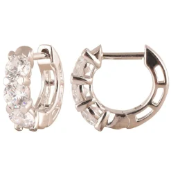 1 Carat Lab Diamond Hoop Earrings