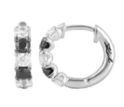1 Carat Lab Diamond Huggie Hoop In Sterling Silver