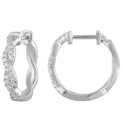 0.25 Carat Lab Diamond Infinity Hoop Earrings