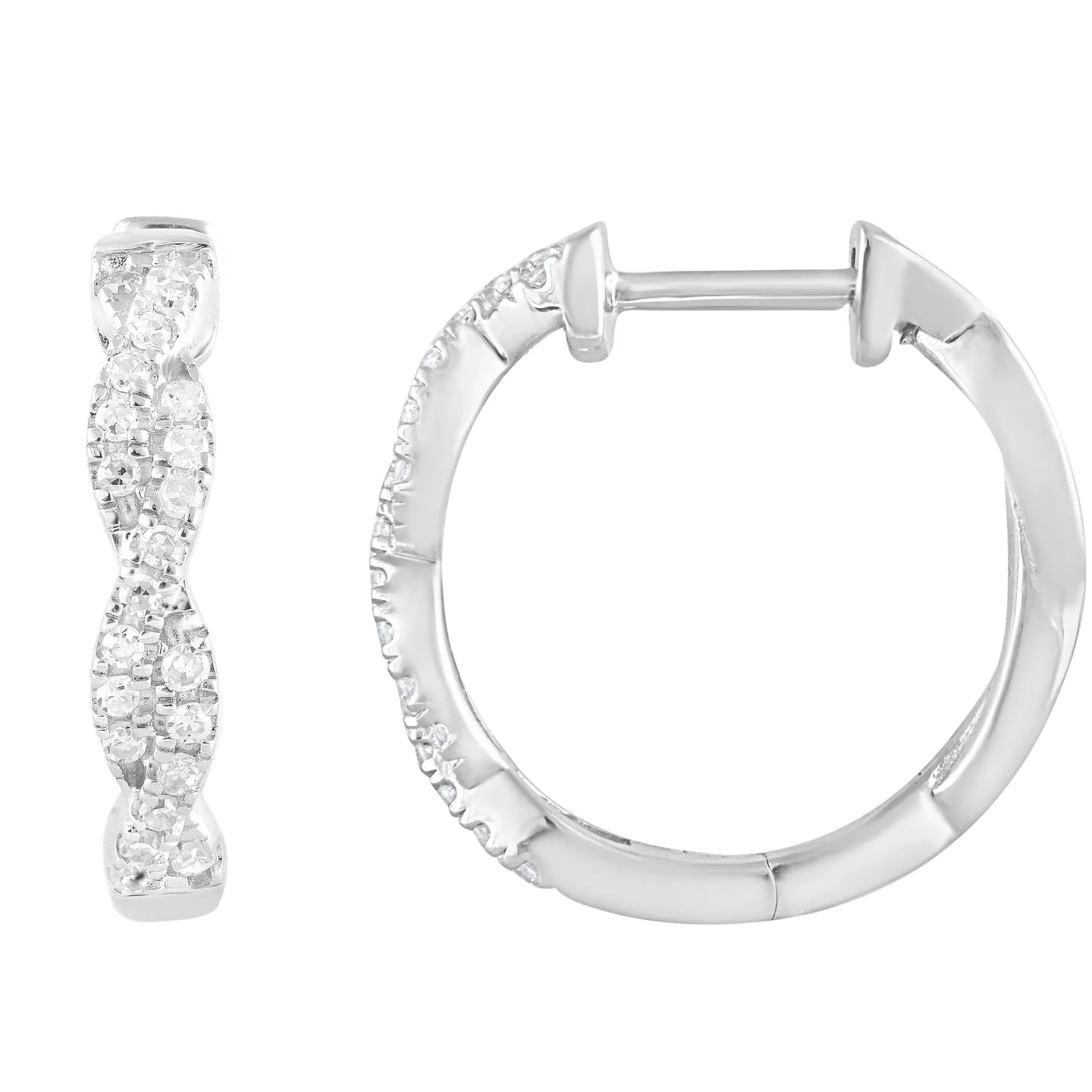0.25 Carat Lab Diamond Infinity Hoop Earrings
