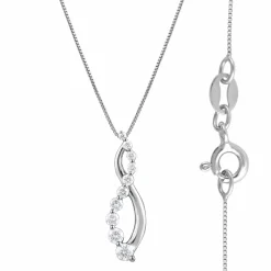 0.25 Carat Lab Diamond Infinity Pendant Necklace