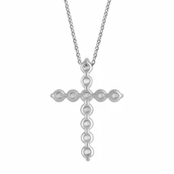 1 Carat Lab Diamonds Cross Pendant Necklace
