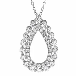 1 Carat Lab Diamond Teardrop Pendant Necklace
