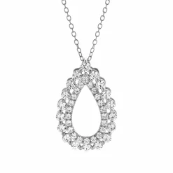 1 Carat Lab Diamond Teardrop Pendant Necklace