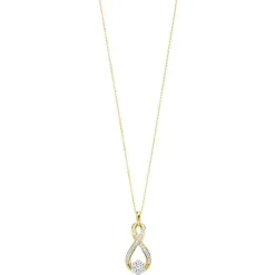 0.25 Carat Lab Diamond Twisted Pendant Necklace