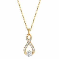 0.25 Carat Lab Diamond Twisted Pendant Necklace