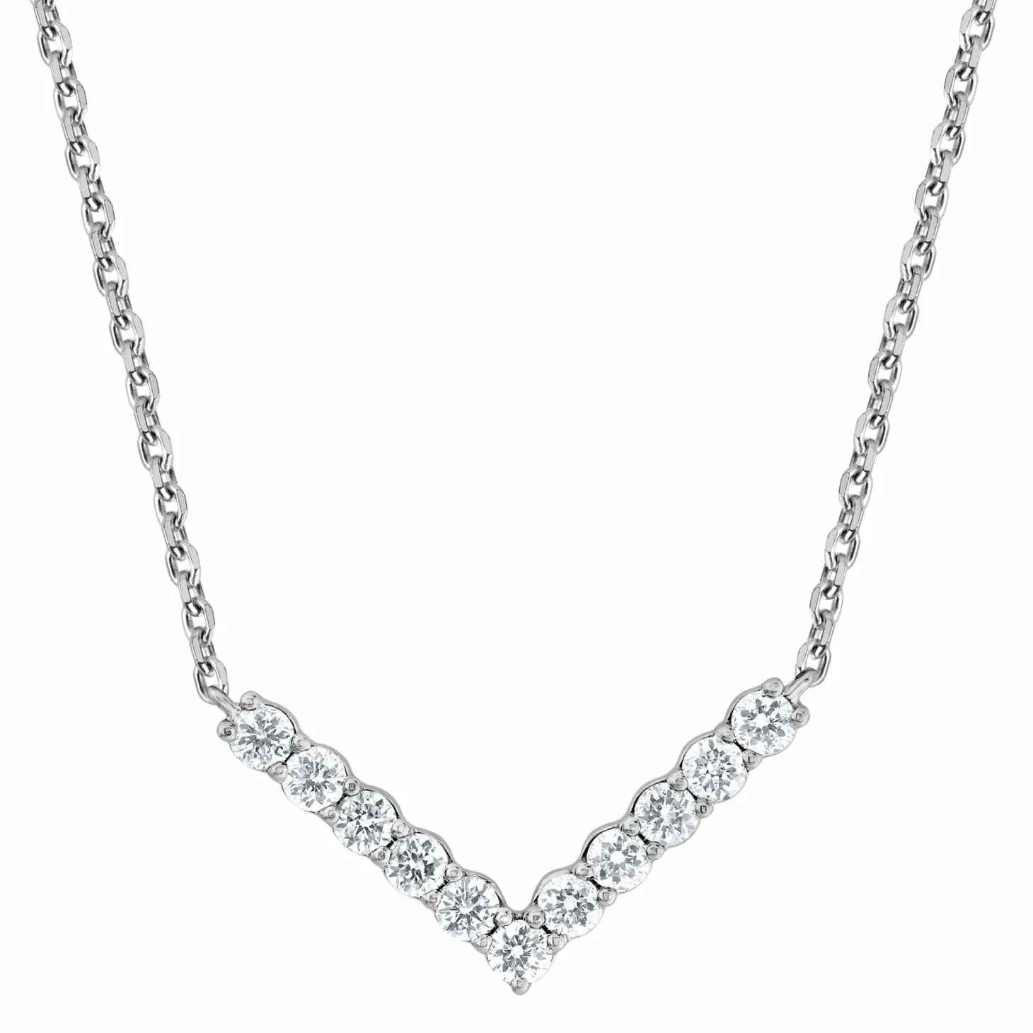 0.25 Carat Lab Diamond V Shaped Necklace