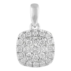 0.33 Carat Lab Halo Diamond Pendant Necklace
