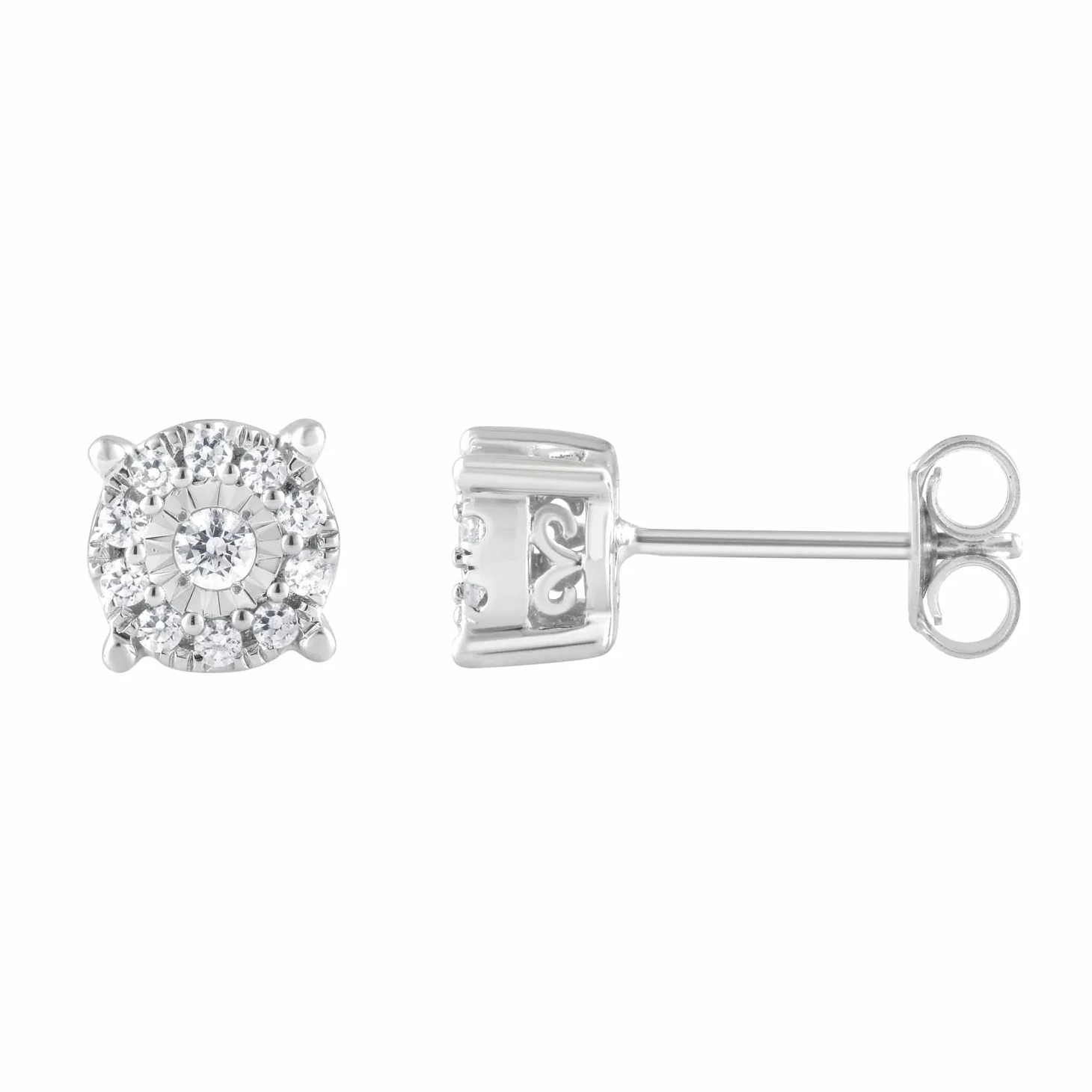 0.25 Carat Lab Halo Diamond Stud Earrings