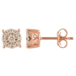0.25 Carat Lab Halo Diamond Stud Earrings