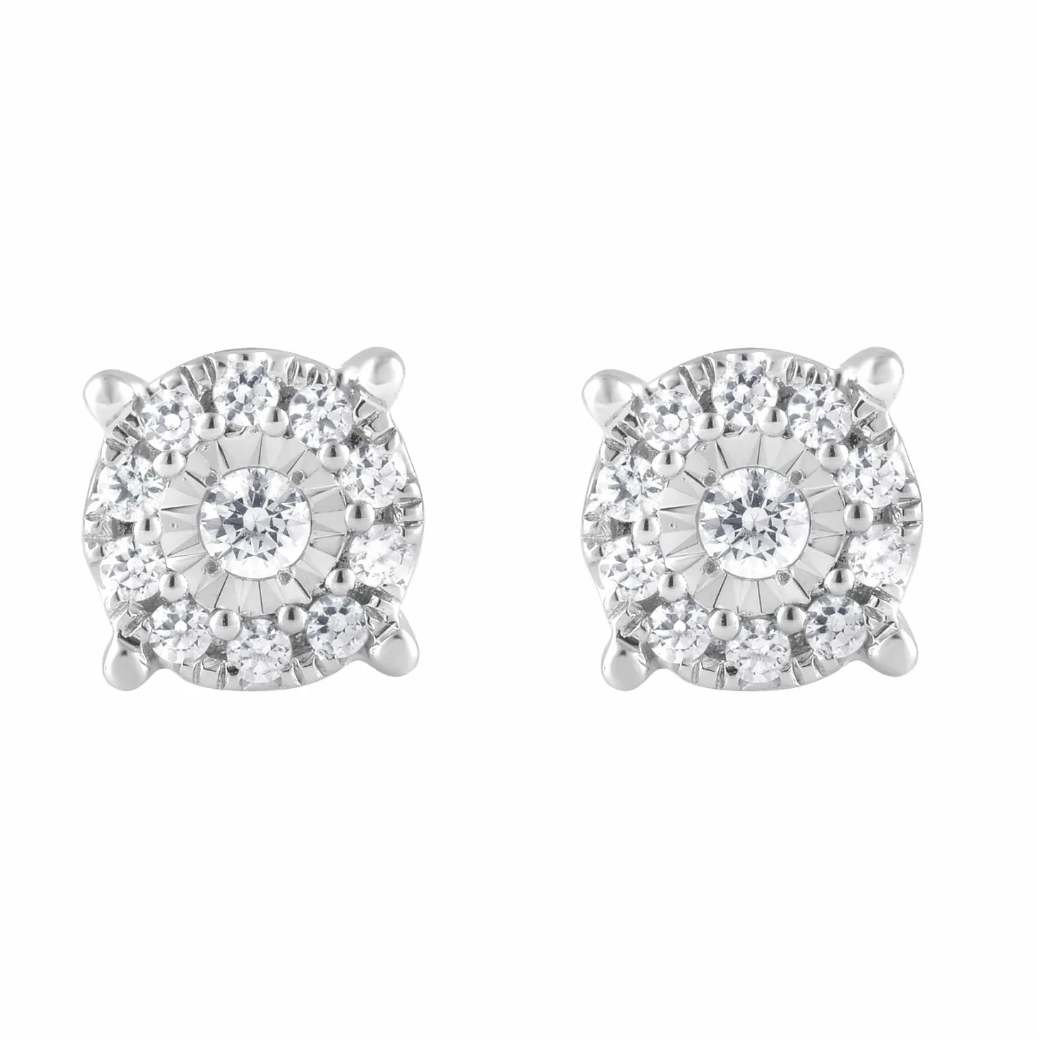 0.25 Carat Lab Halo Diamond Stud Earrings