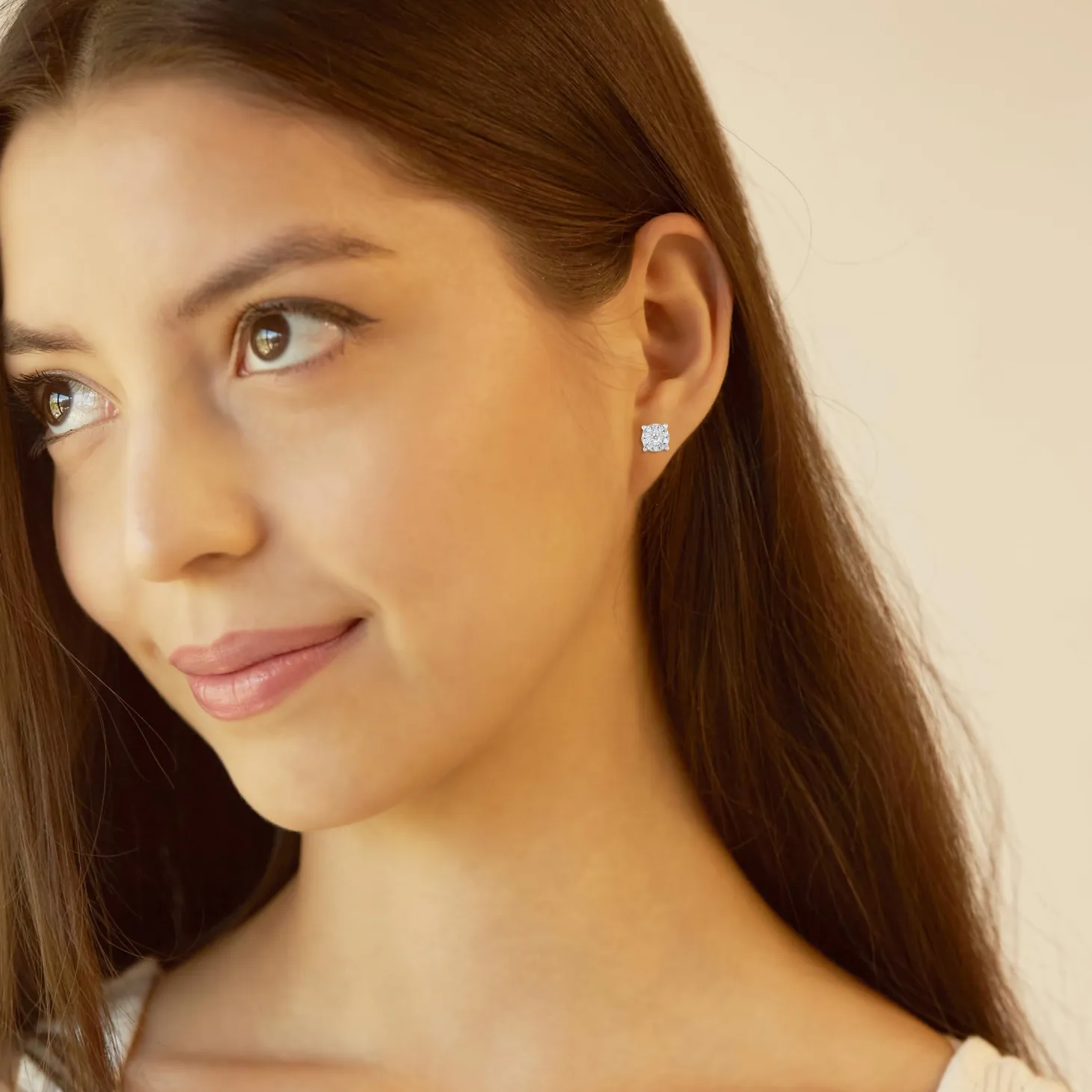 0.25 Carat Lab Halo Diamond Stud Earrings