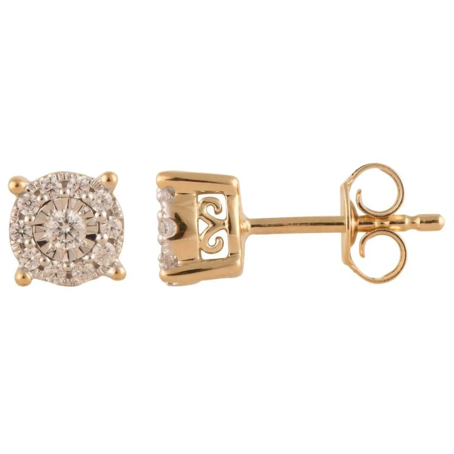 0.25 Carat Lab Halo Diamond Stud Earrings