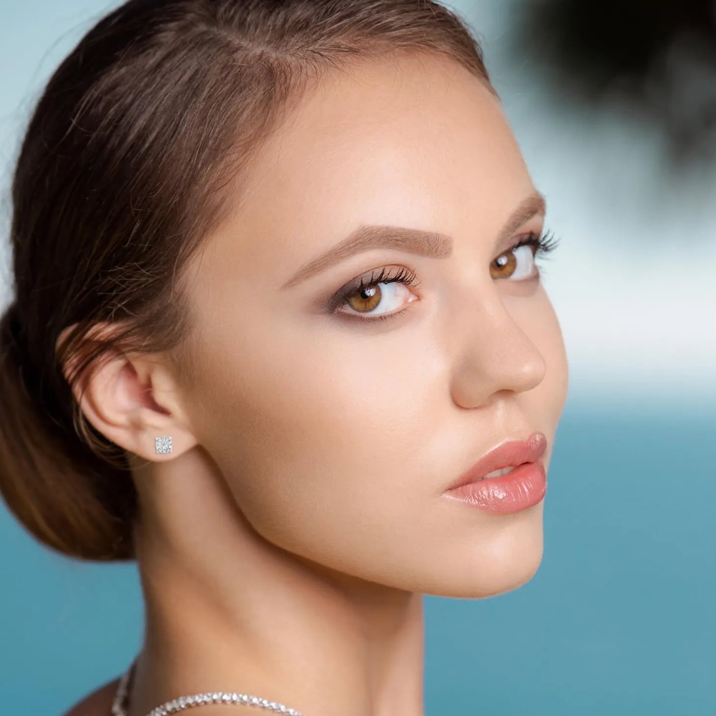 0.25 Carat Lab Halo Diamond Stud Earrings