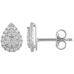 0.33 Carat Lab Pear Shaped Diamond Stud Earrings