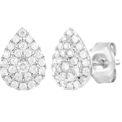 0.33 Carat Lab Pear Shaped Diamond Stud Earrings