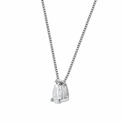 0.50 Carat Lab Pear Solitaire Diamond Necklace