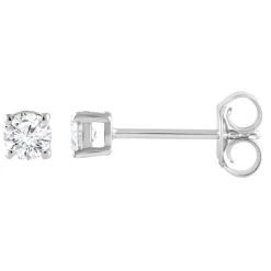 0.50 Carat Lab Round Cut Diamond Stud Earrings