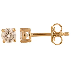 0.50 Carat Lab Round Cut Diamond Stud Earrings