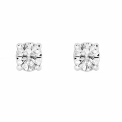 0.33 Carat Lab Round Diamond Halo Necklace Set