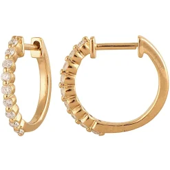 0.25 Carat Lab Single Row Diamond Hoop Earrings