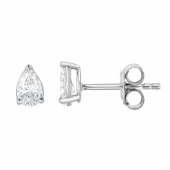 0.50 Carat Pear Cut Lab Diamond Stud Earrings