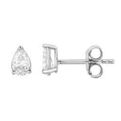 0.50 Carat Pear Cut Lab Diamond Stud Earrings