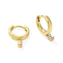 1 Carat Round Cut Lab Diamond Huggie Hoop Earrings