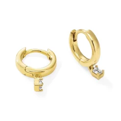 1 Carat Round Cut Lab Diamond Huggie Hoop Earrings