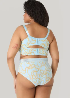 Chain Print Plunge Butterfly Bra