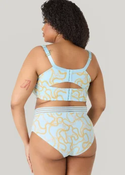 Chain Print Sheer Waist Briefs