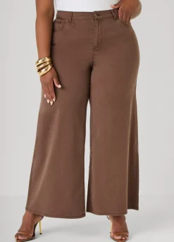 Chambray Wide Leg Pants