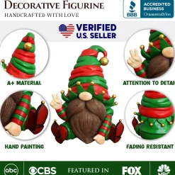 Cheerful Elf Gnome Figurine