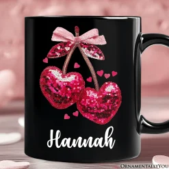 Cherry Heart Ceramic Mug