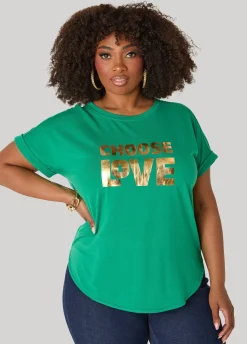 Choose Love Metallic Graphic Tee