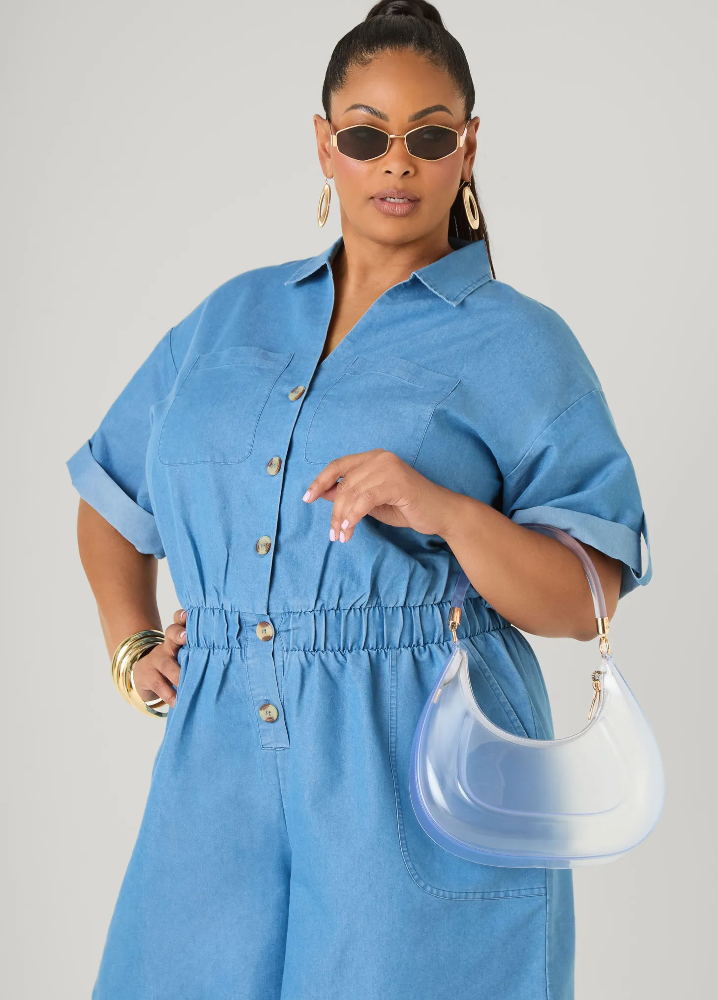 Clear Top Handle Shoulder Bag