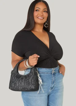 Corded Lace Shoulder Bag