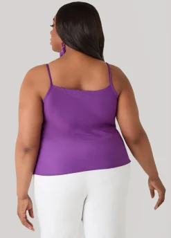 Cowl Neck Crepe Cami