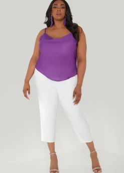 Cowl Neck Crepe Cami