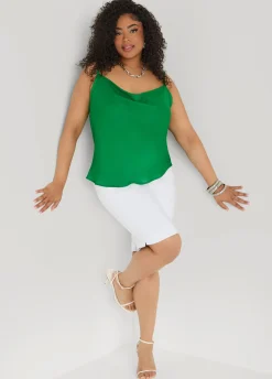 Cowl Neck Crepe Cami