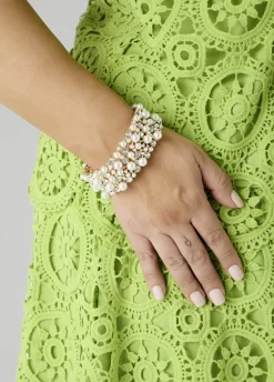 Crystal And Faux Pearl Bracelet