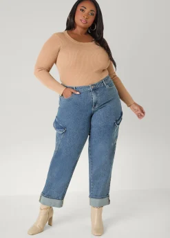 Cuffed Barrel Jeans