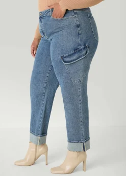 Cuffed Barrel Jeans