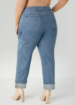 Cuffed Barrel Jeans