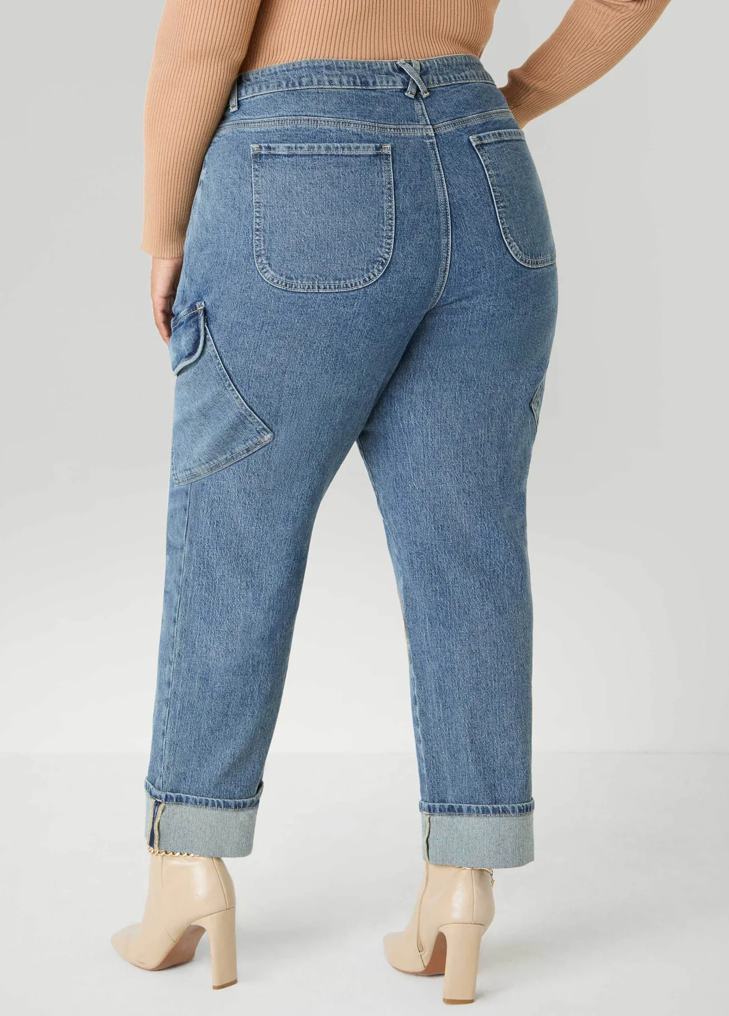 Cuffed Barrel Jeans