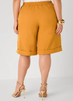 Cuffed Pull On Shorts