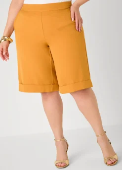 Cuffed Pull On Shorts
